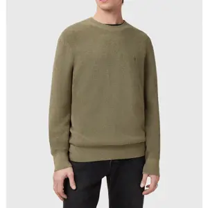 AllSaints Aspen Waffle Texture Crew Neck Jumper
